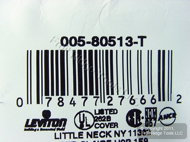 Leviton 80513-T Lt Almond 1-Gang Phone .312" Plastic Midway Wallplate Box Mount