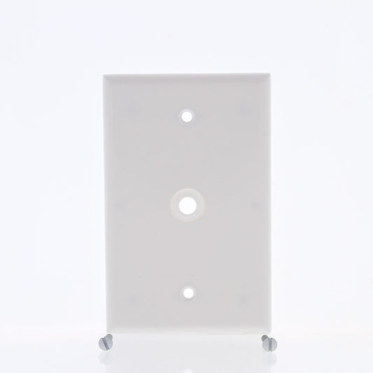 Leviton 80513-I Ivory Midway 1Gang Phone Cable Wallplates .312" Opening 25-Pack