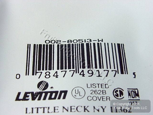 Leviton 80513-W White 1-Gang Phone .312" Plastic Midway Wallplate Box Mount 3pcs