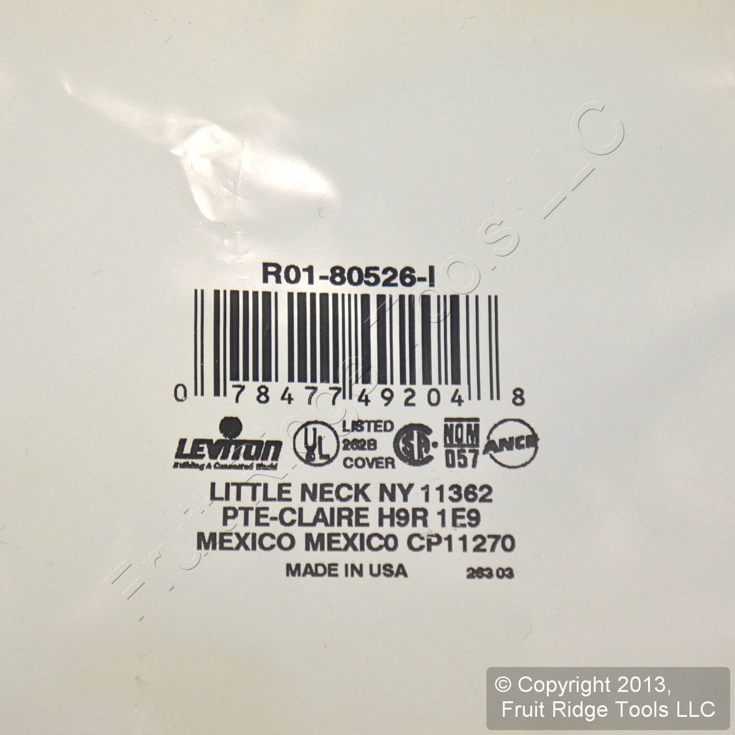 Leviton 80526-I Ivory 2-Gang Power Outlet 2.15" Plastic Midway Wallplate Cover