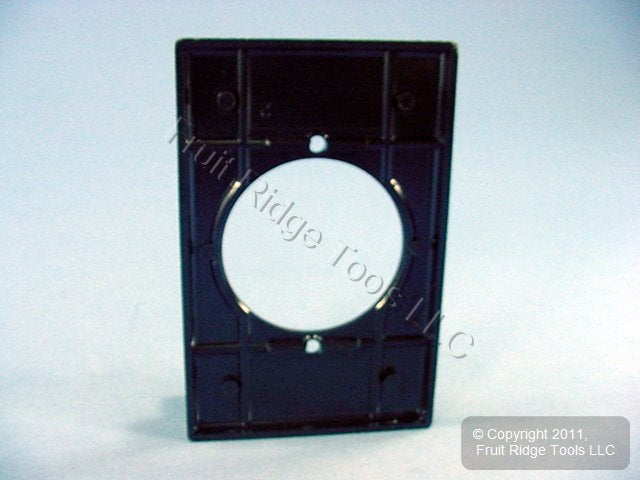 Leviton 80528-BLK Black 1-Gang Power Outlet 2.15" Hole Plastic Midway Wallplate