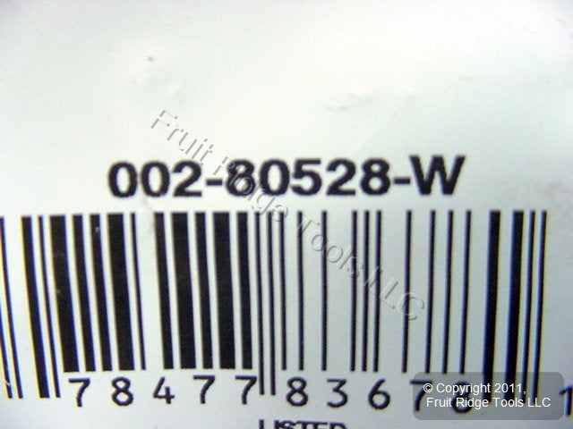 Leviton 80528-W White 1-Gang Power Outlet 2.15" Plastic Midway Wallplate Cover