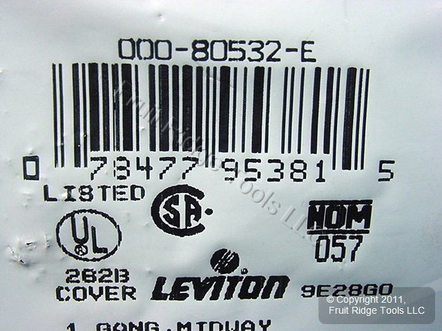 Leviton 80532-E Black 1-Gang 1- 2.465in Dia. Outlet Unbreakable Midway Wallplate