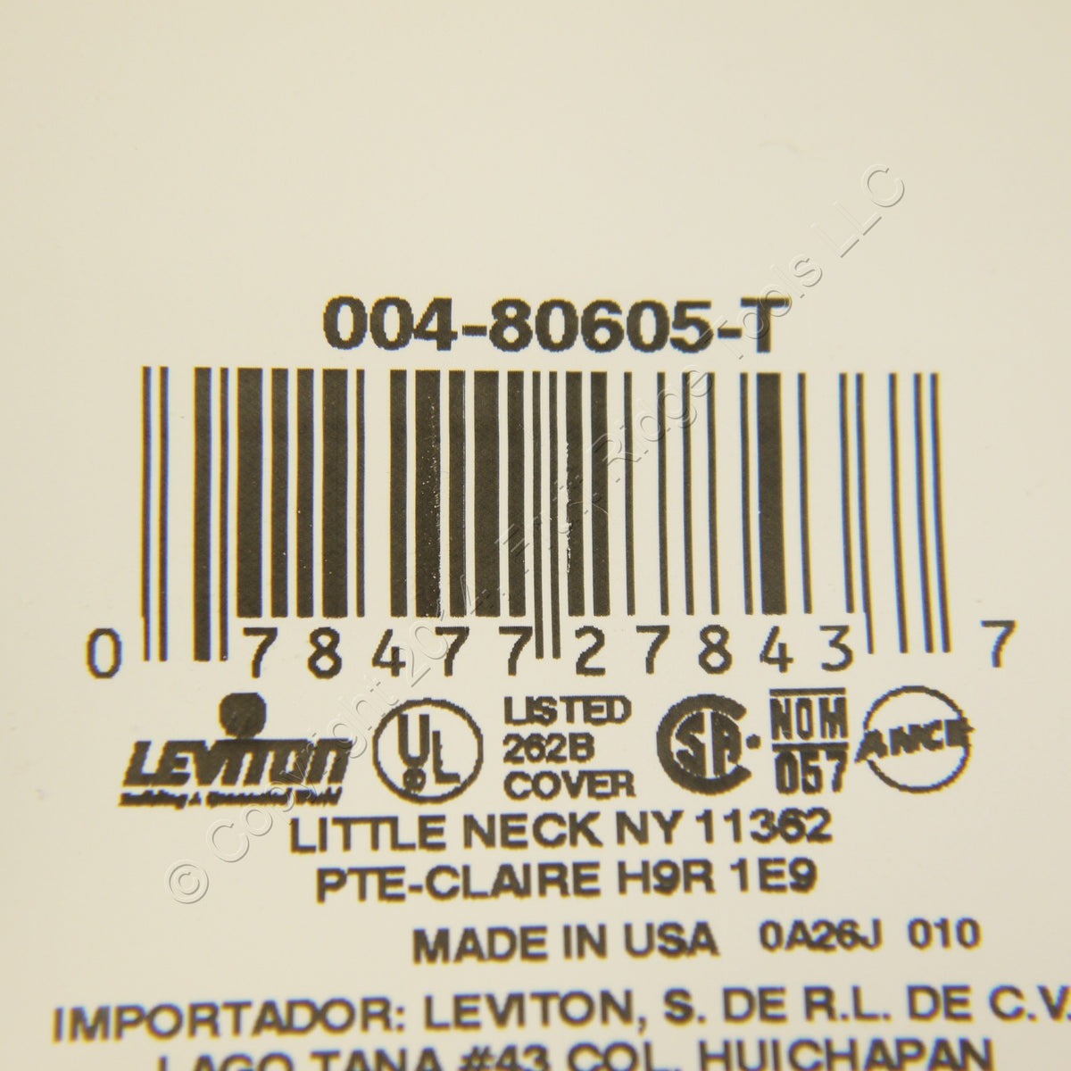 Leviton 80605-T Light Almond 2-Gang Toggle Decora Plastic Midway Wallplate Cover