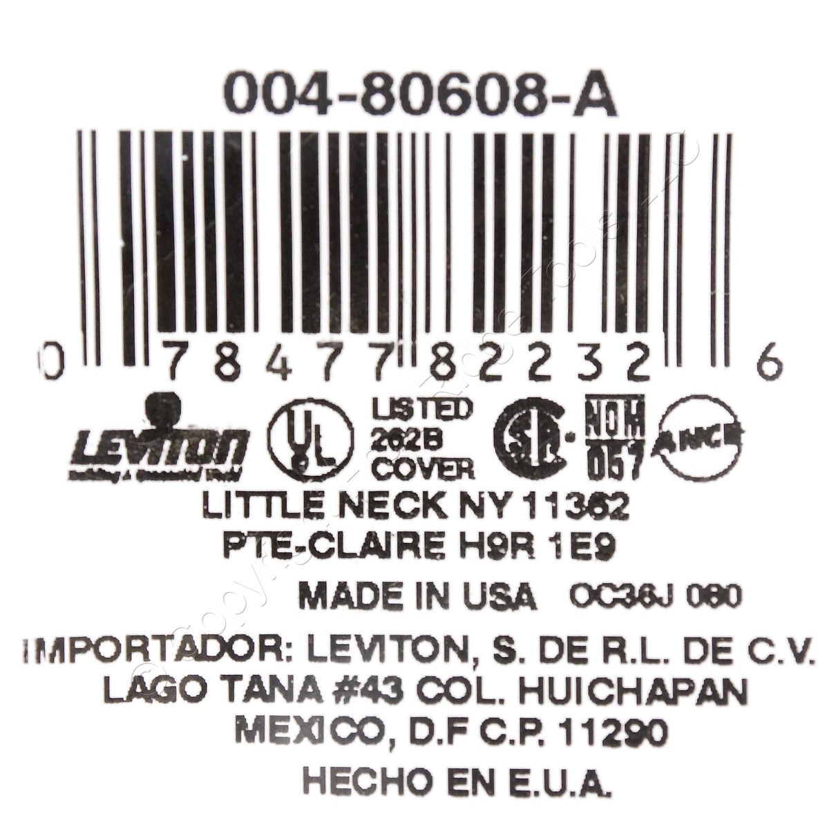 Leviton 80608-A Almond 2-Gang Blank Decorator Thermoset Midway Wallplate Cover