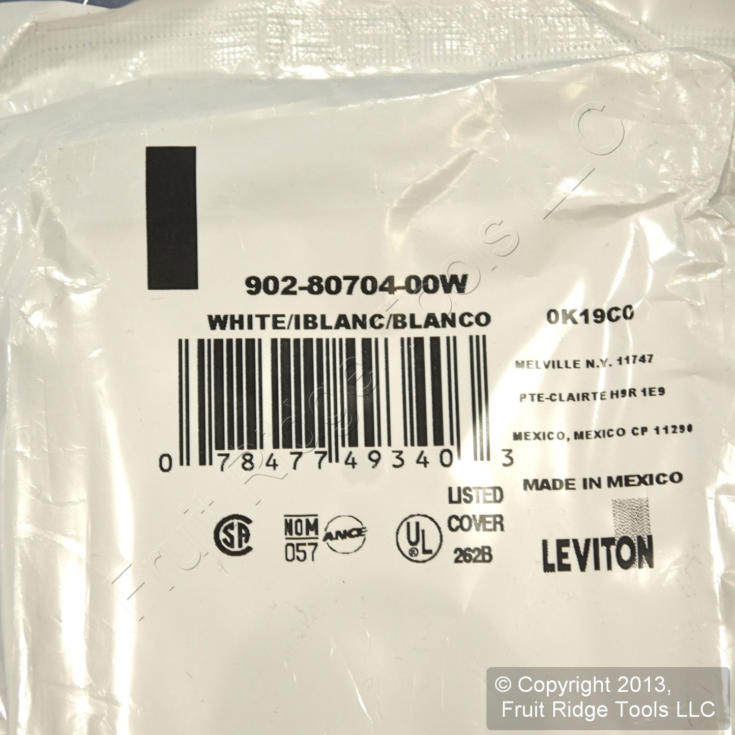 Leviton 80704-W White 1-Gang 1.406in. Outlet Unbreakable Wallplate Cover 3pcs