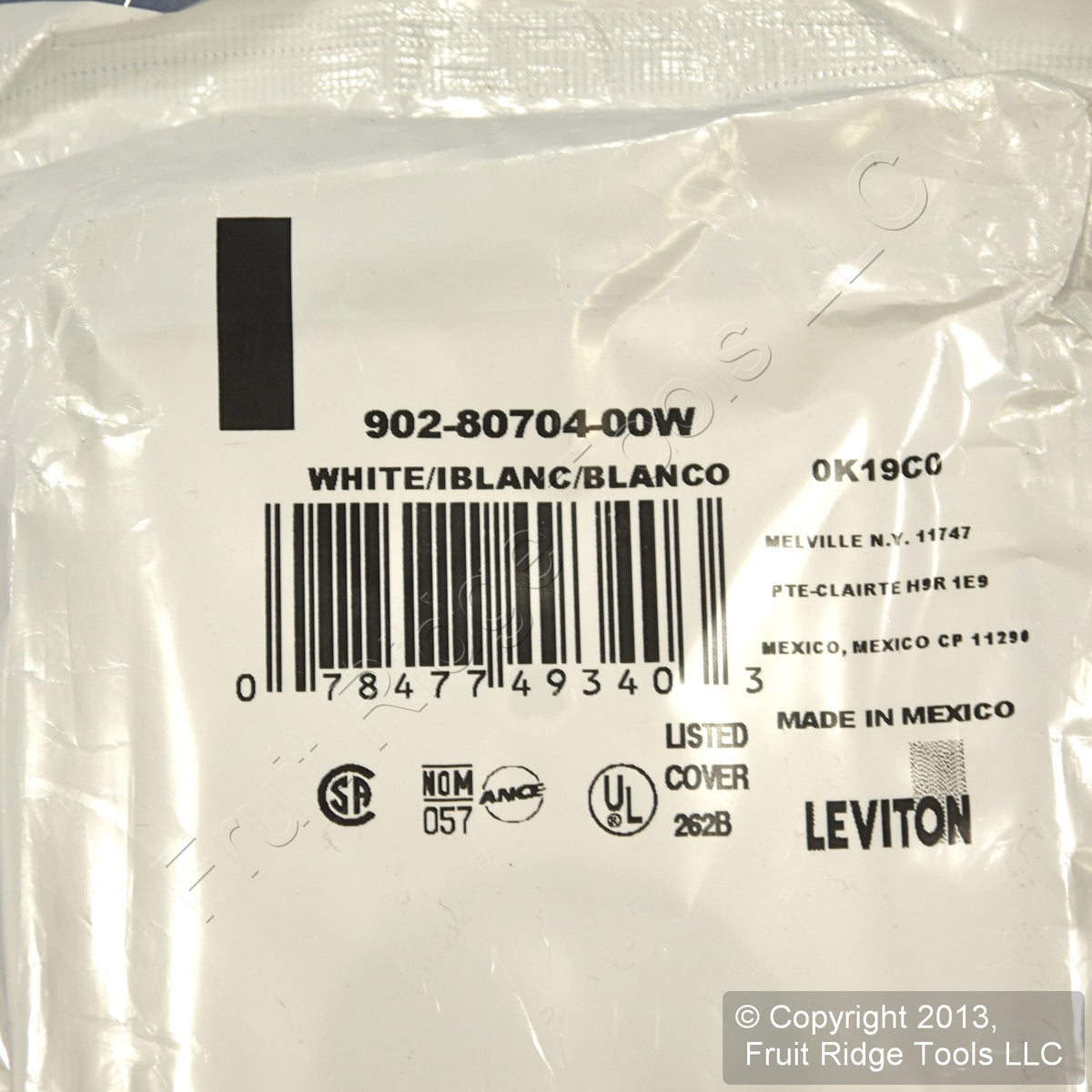 Leviton 80704-W White 1-Gang 1.406in. Outlet Unbreakable Wallplate Cover 3pcs