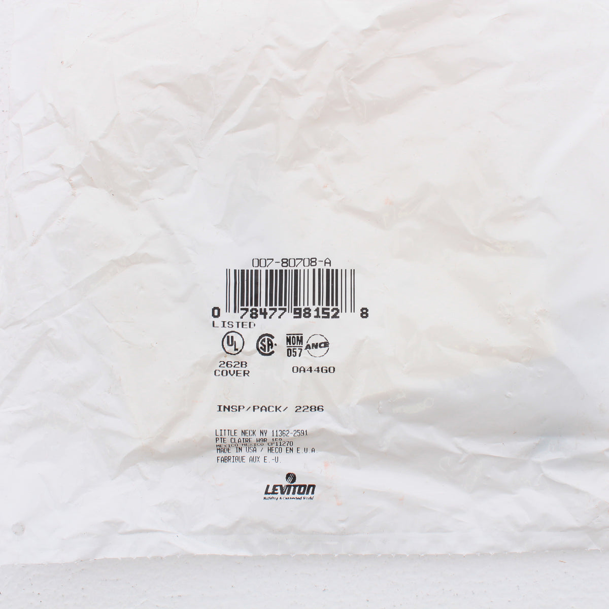 Leviton Almond Decora Gfci Gfi Outlet Cover Blank Strap Mount Wall Plate 80708-A