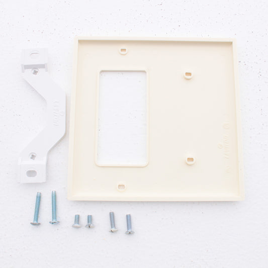 Leviton Almond Decora Gfci Gfi Outlet Cover Blank Strap Mount Wall Plate 80708-A