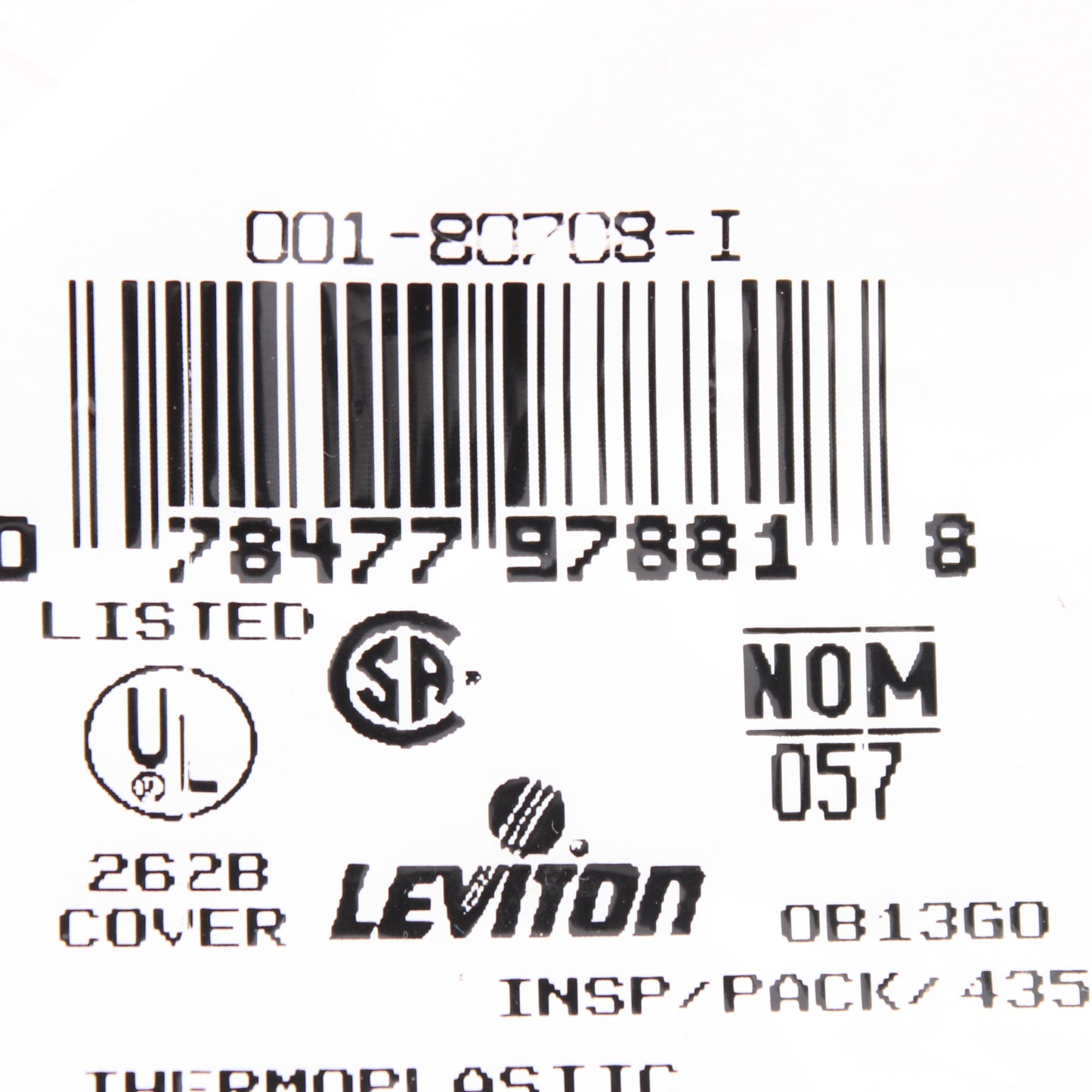 Leviton 80708-I Ivory 2-Gang Blank Decora Unbreakable Wallplate Cover StrapMount