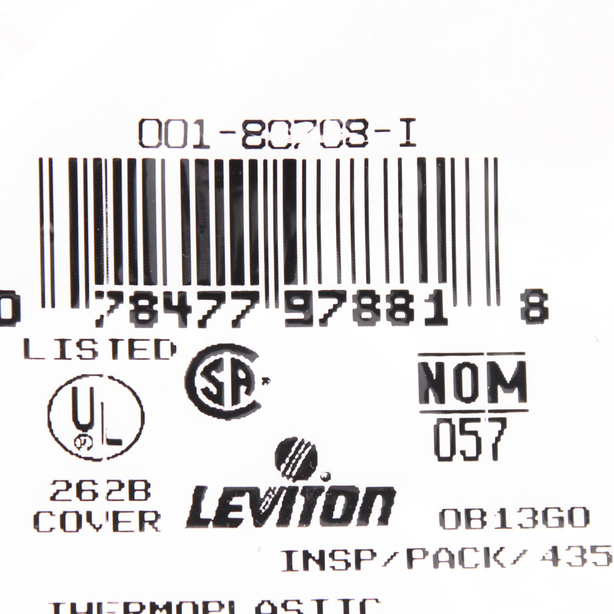 Leviton 80708-I Ivory 2-Gang Blank Decora Unbreakable Wallplate Cover StrapMount