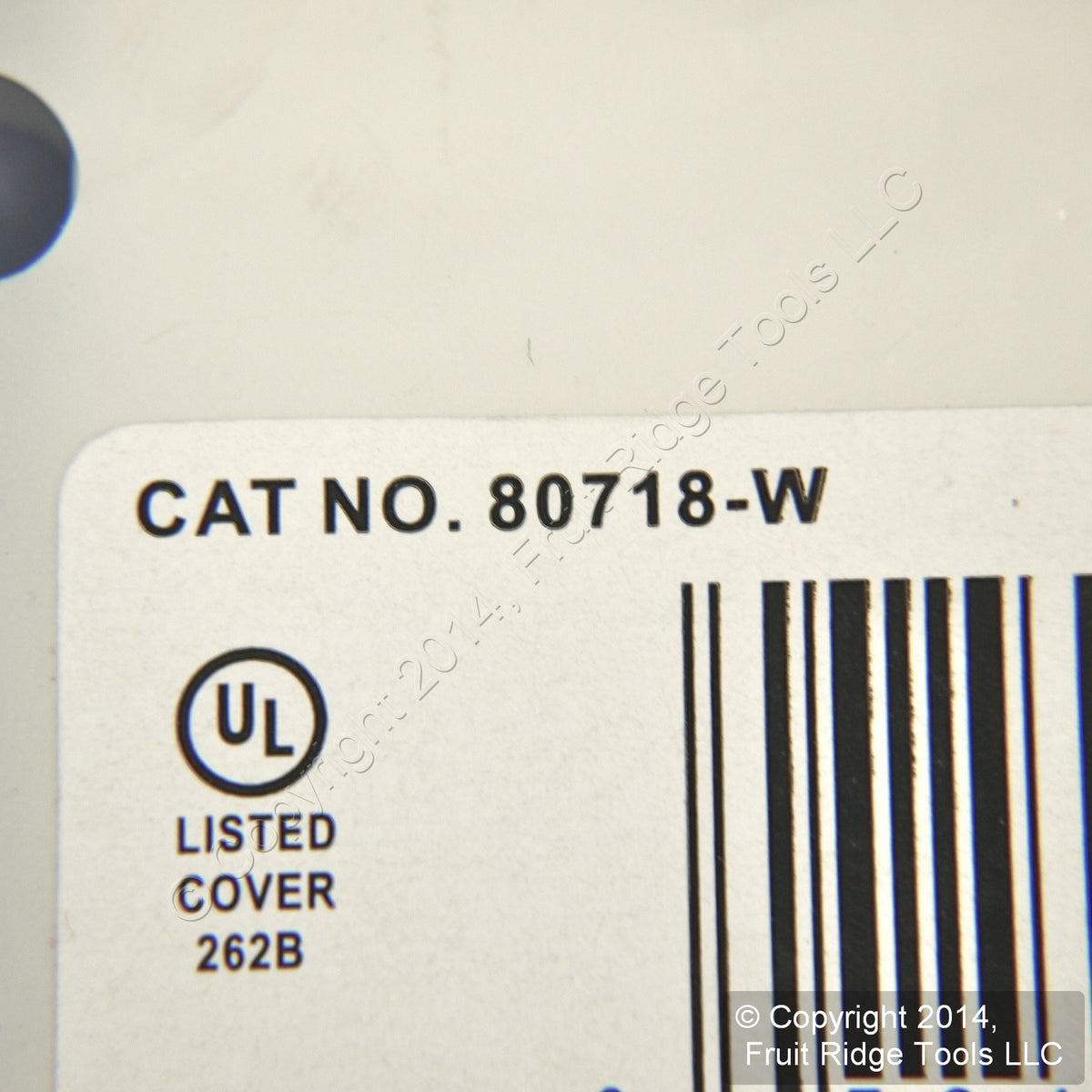 Leviton 80718-W White 1-Gang Phone .406" Hole Unbreakable Wallplate Strap Mount