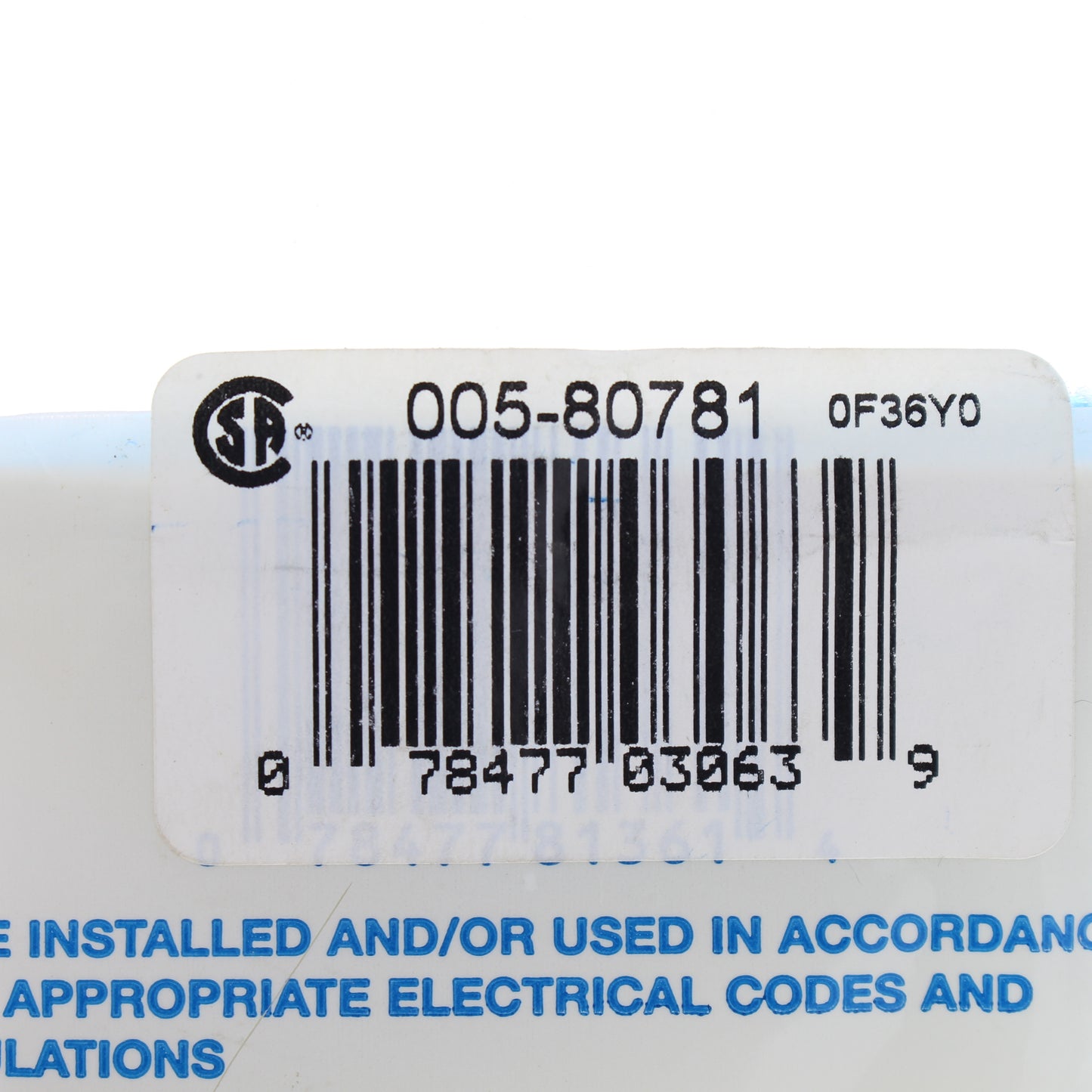 Leviton 80781-A-005 Almond 1-Gang F-Connector Unbreakable Nylon Wallplate Cover