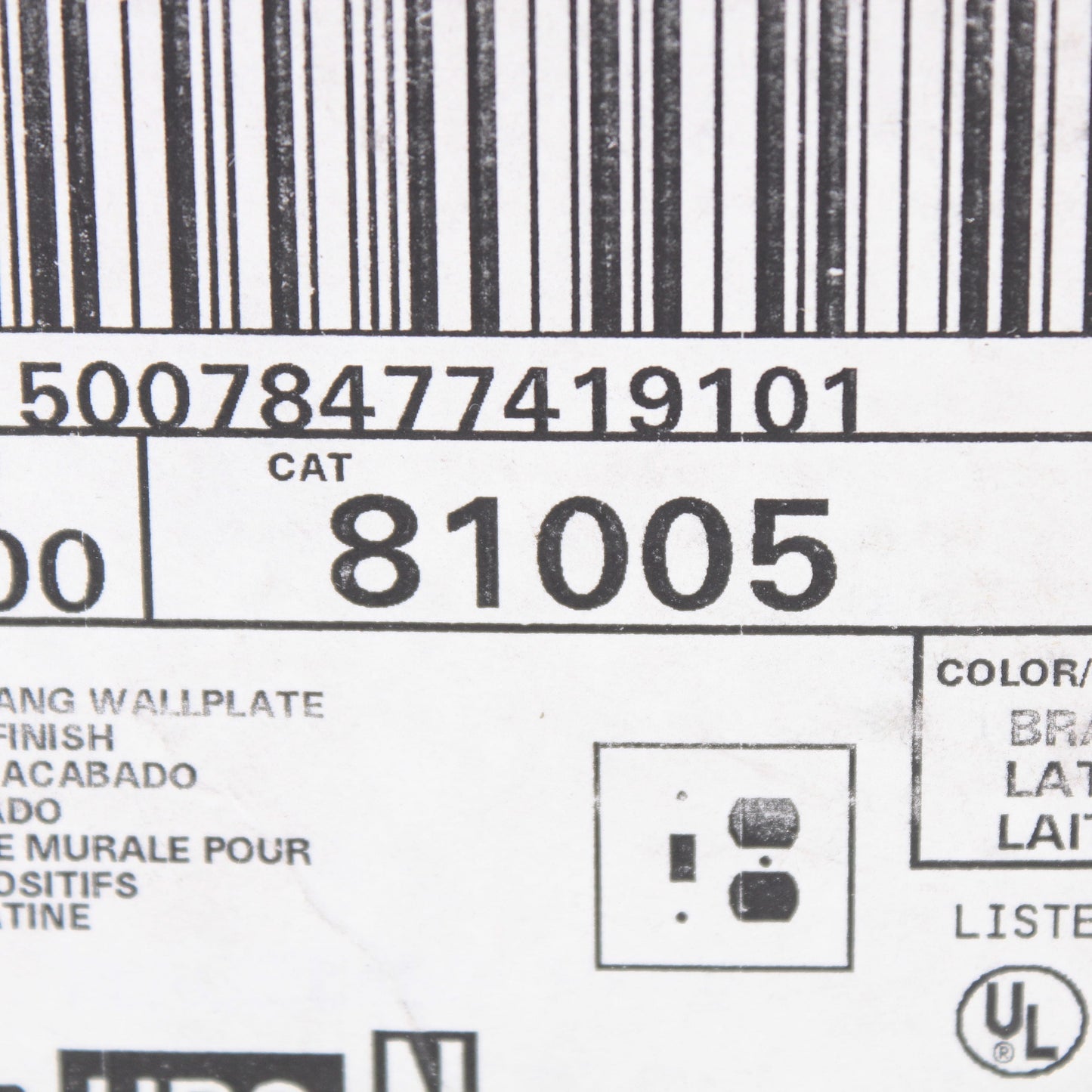 Leviton 81005 Brass 2-Gang Toggle Switch Duplex Wallplate Standard Covers 10pcs