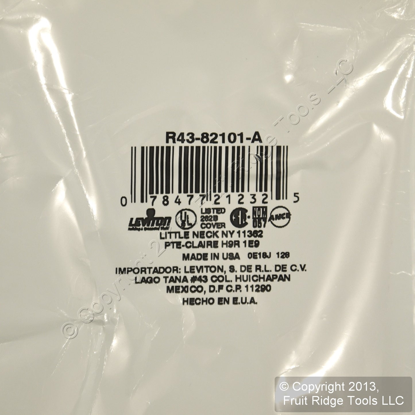 Leviton 82101-A Almond 1-Gang Toggle Plastic Oversize Wallplate Cover 100-pack