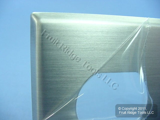 Leviton 83016 Aluminum 2-Gang Duplex Aluminum 3004 Alloy .040" Thick Wallplate