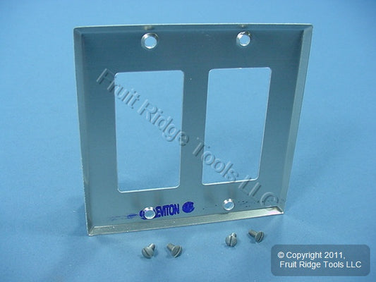 Leviton 83409 Aluminum 2-Gang Decora Aluminum 3004 Alloy .040" Thick Wallplate