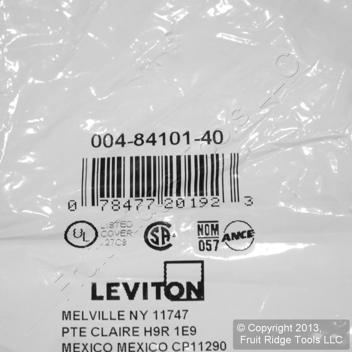 Leviton 84101-40 Stainless Steel Non-Magnetic 1-Gang Jumbo Toggle Switch Cover