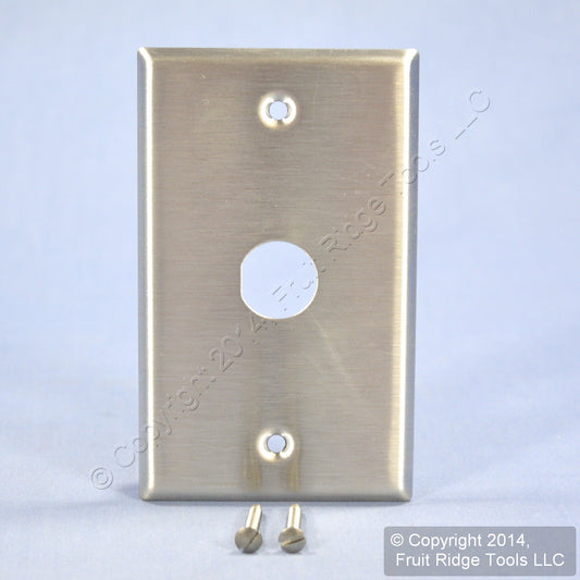 Leviton Non-Magnetic Stainless Steel Wallplate BNC Twinax D Connector 84445-40
