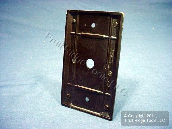 Leviton 85017 Brown 1-Gang Phone .625" Hole Plastic Wallplate Cover Box Mount