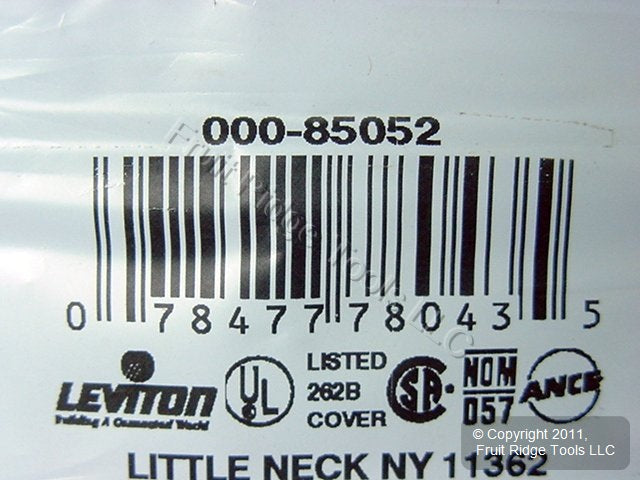 Leviton 85052 Brown 2-Gang 2 - 1.406in. Outlet Plastic Standard Wallplate Cover