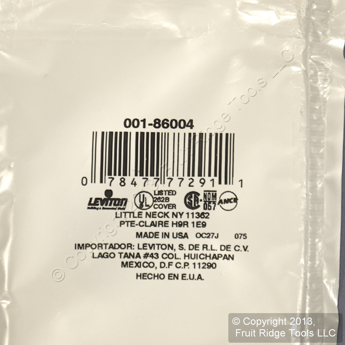 Leviton 86004 Ivory 1-Gang 1.406" Outlet Plastic Standard Wallplate Cover 100pc