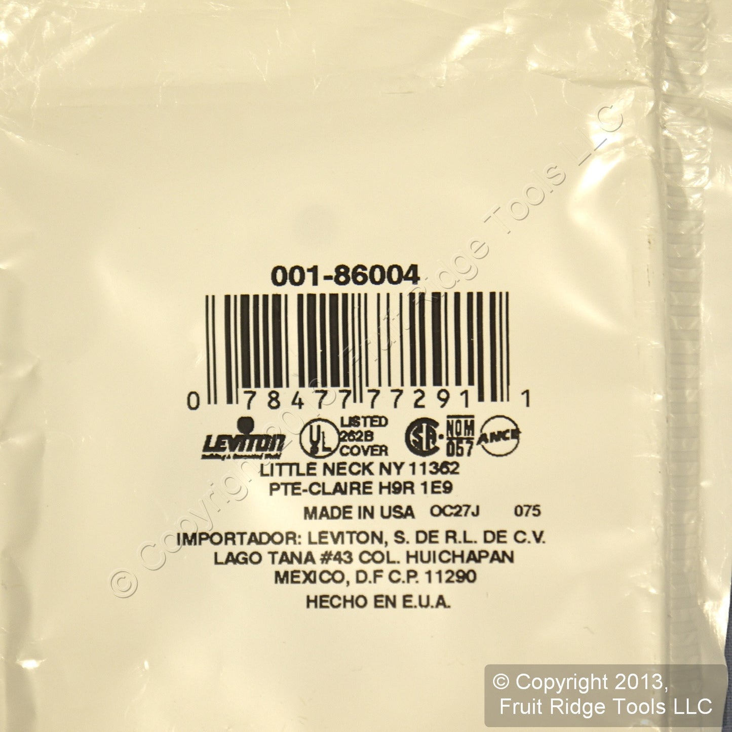 Leviton 86004 Ivory 1-Gang 1.406" Outlet Plastic Standard Wallplate Cover 200pc