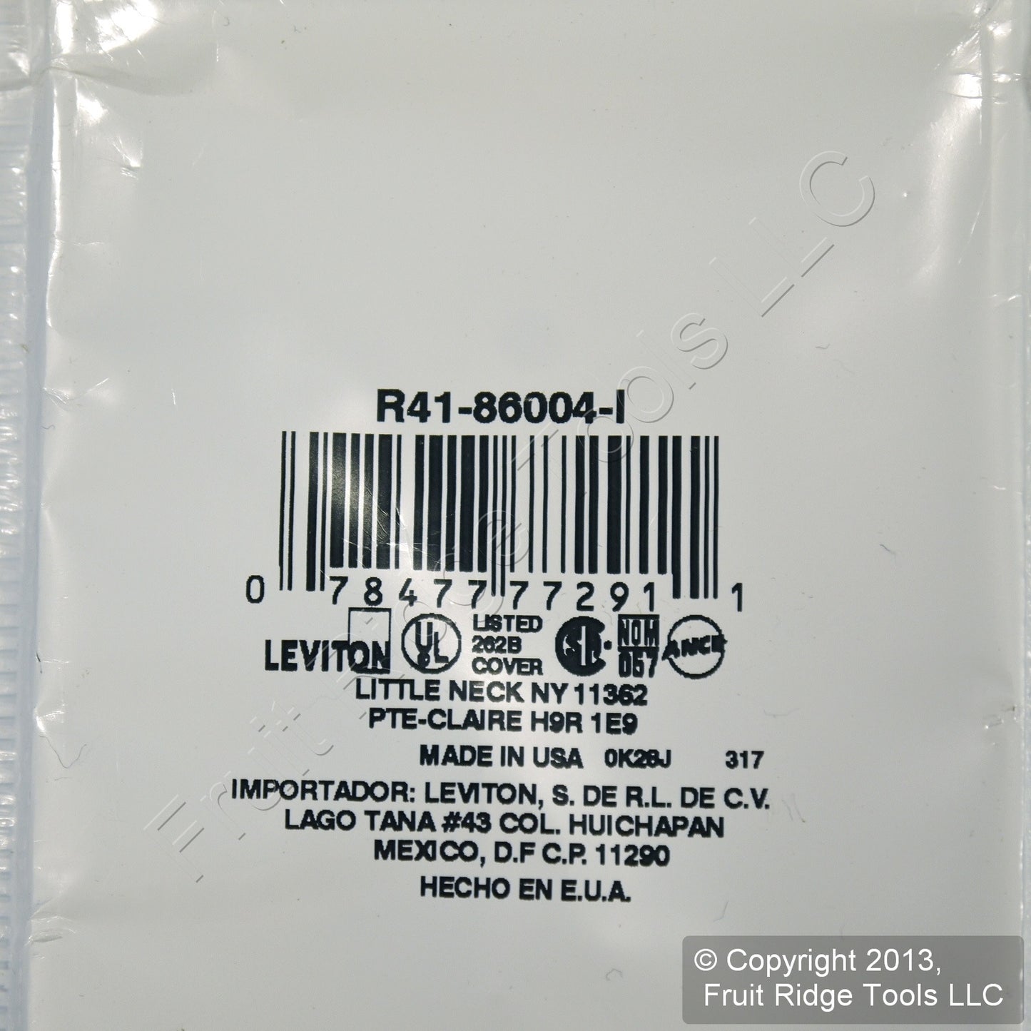 Leviton 86004 Ivory 1-Gang 1.406in. Outlet Plastic Standard Wallplate Cover 4pcs