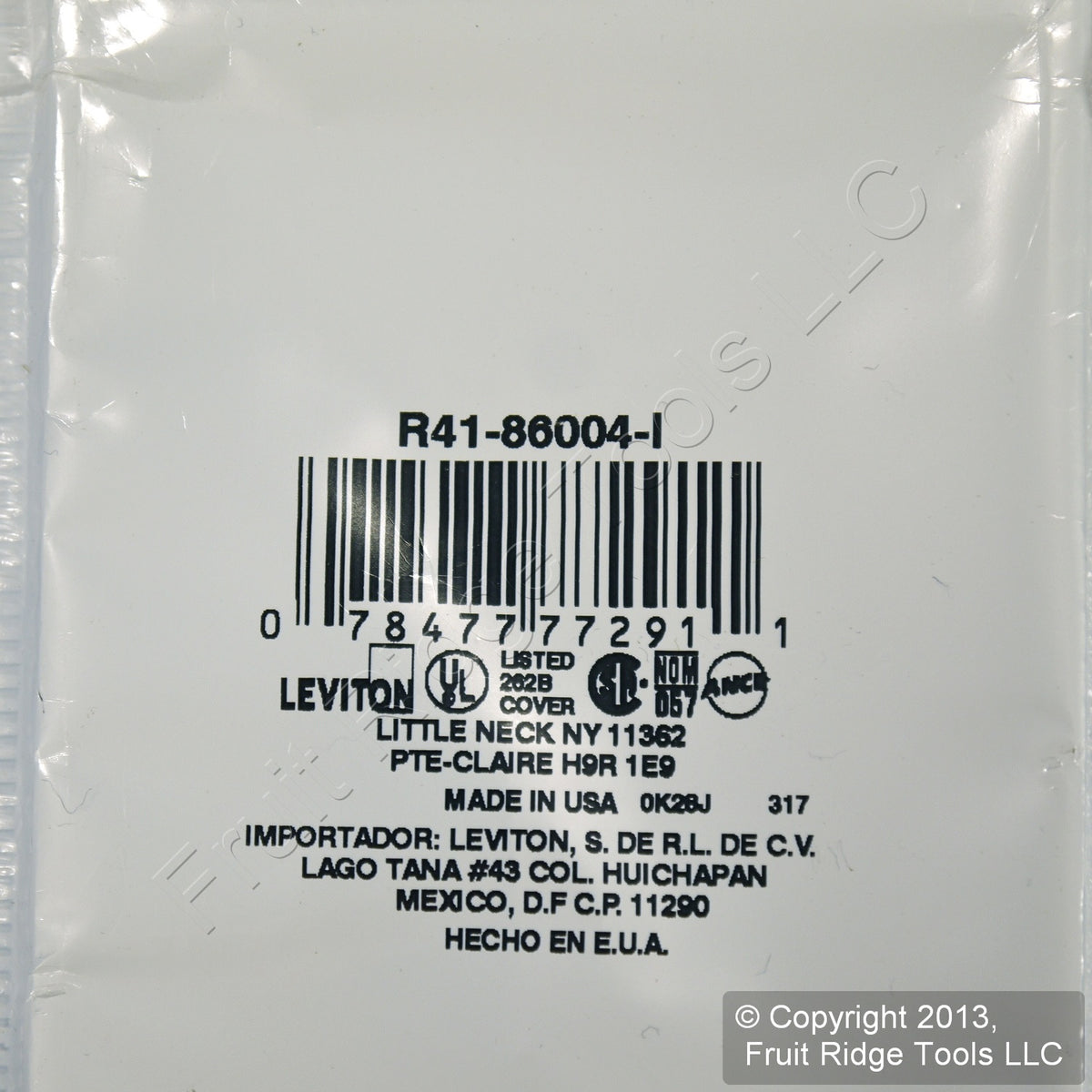Leviton 86004 Ivory 1-Gang 1.406in. Outlet Plastic Standard Wallplate Cover 4pcs