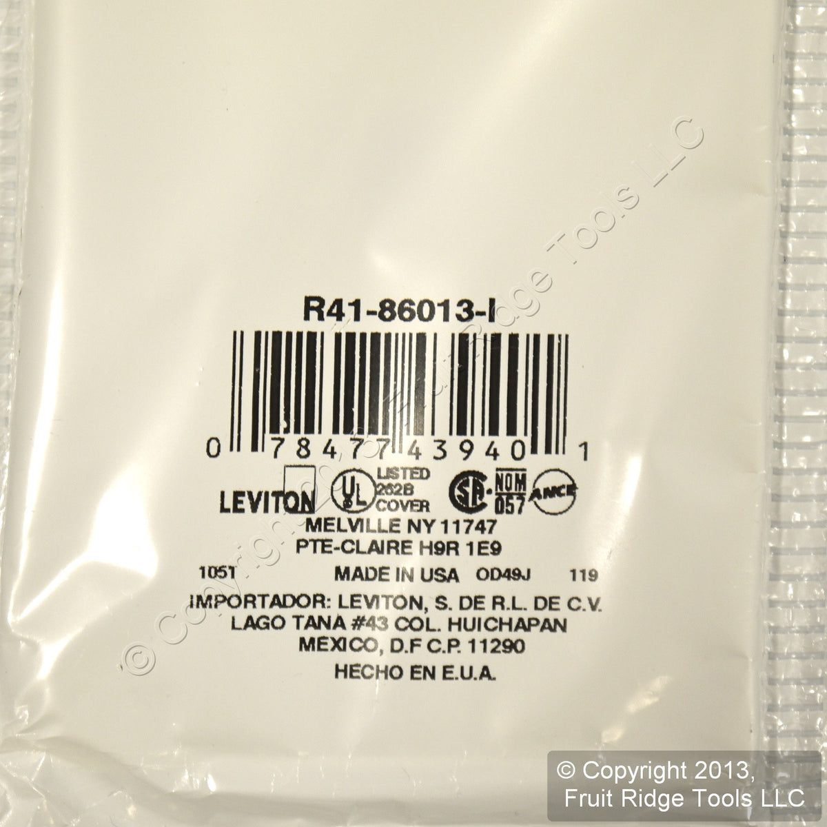 Leviton 86013 Ivory 1-Gang Phone .406" Hole Plastic Wallplate Box Mount 150pcs