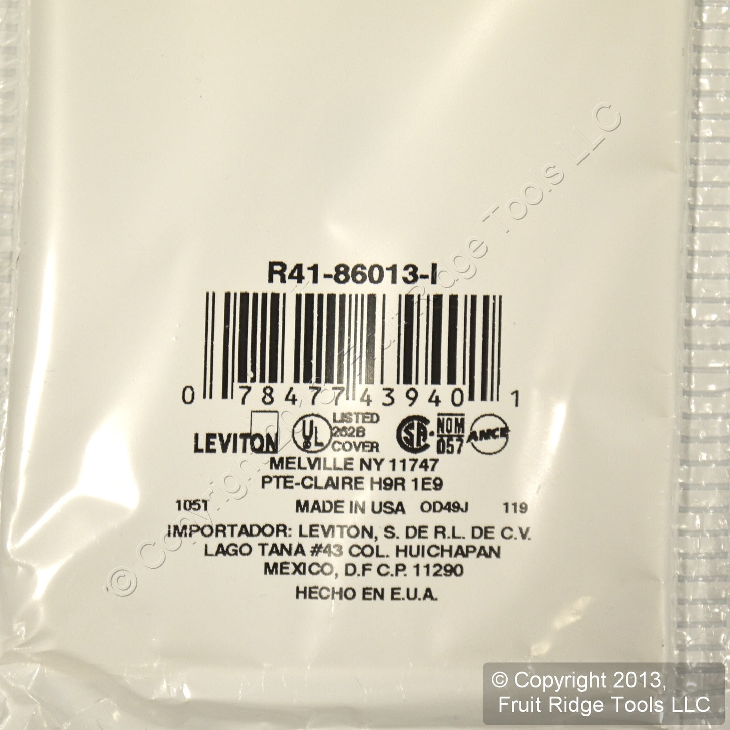 Leviton 86013 Ivory 1-Gang Phone .406" Hole Plastic Wallplate Box Mount 150pcs