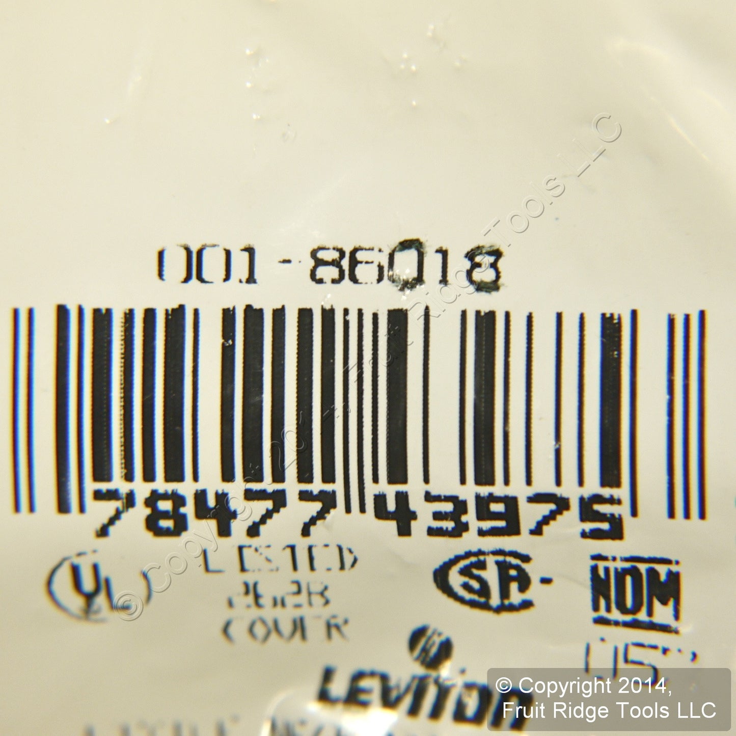 Leviton 86018 Ivory 1-Gang Phone .406" Hole Plastic Wallplate Cover Strap Mount