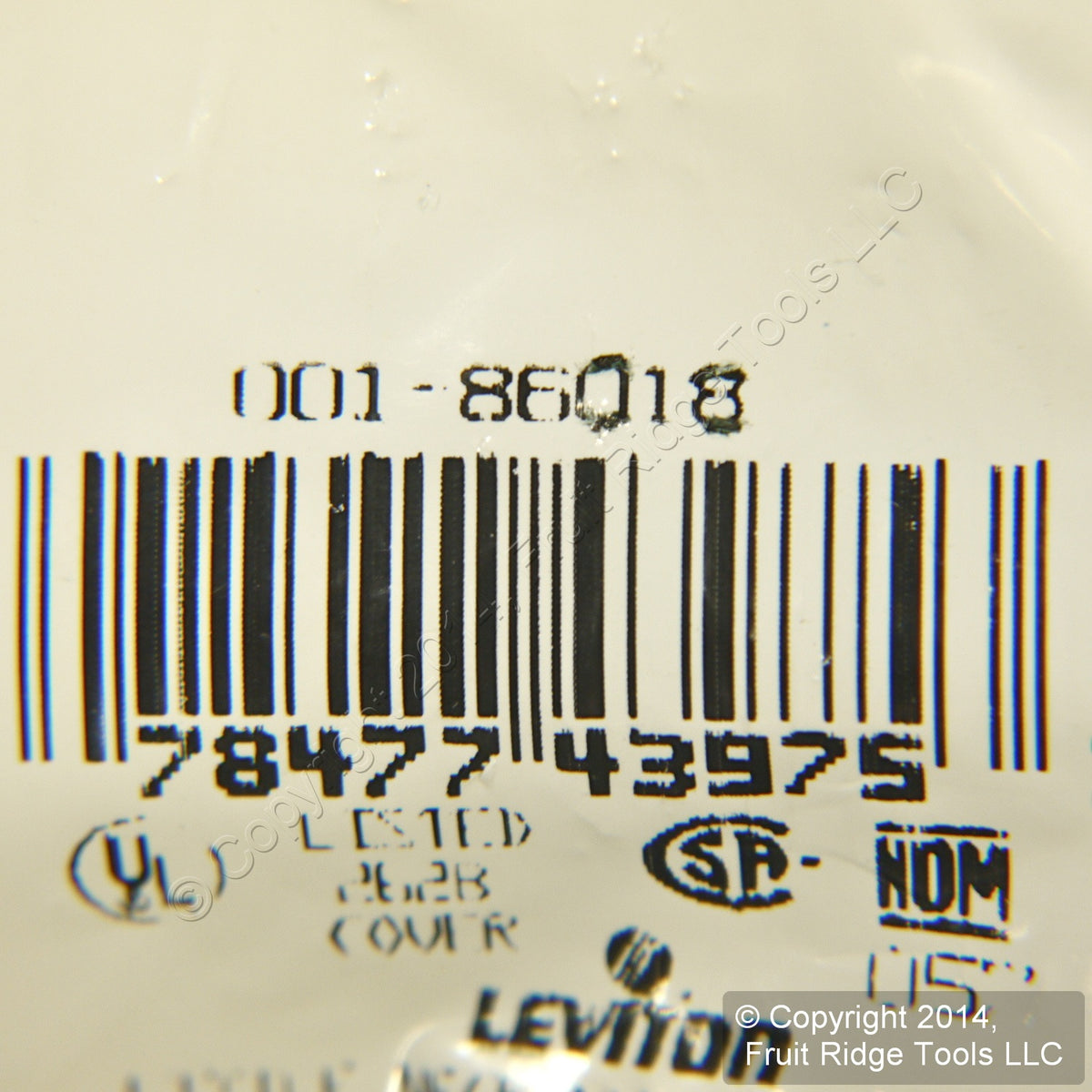 Leviton 86018 Ivory 1-Gang Phone .406" Hole Plastic Wallplate Cover Strap Mount