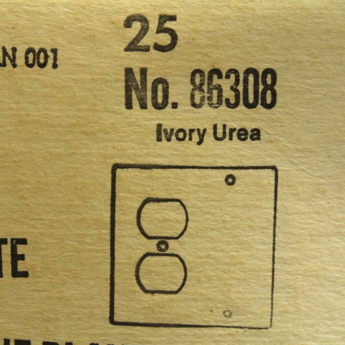 Leviton 86308 Ivory 2-Gang Blank Duplex Plastic X-Deep Wallplate Box Mount 25pcs
