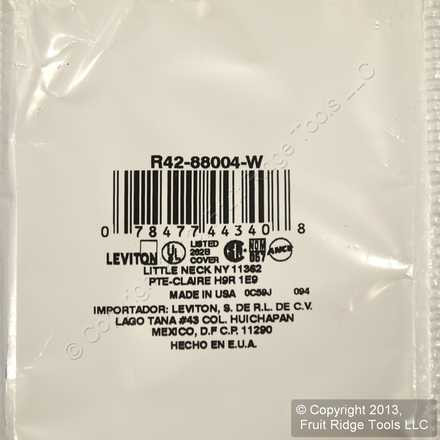 Leviton 88004 White Residential 1.406" Receptacle Wallplate Outlet Covers 250pcs