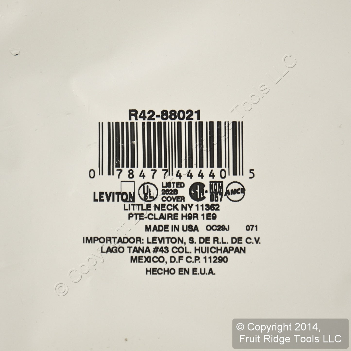 Leviton 88021 White 3-Gang Receptacle Switch Cover Thermoset Wallplates 50-Pack