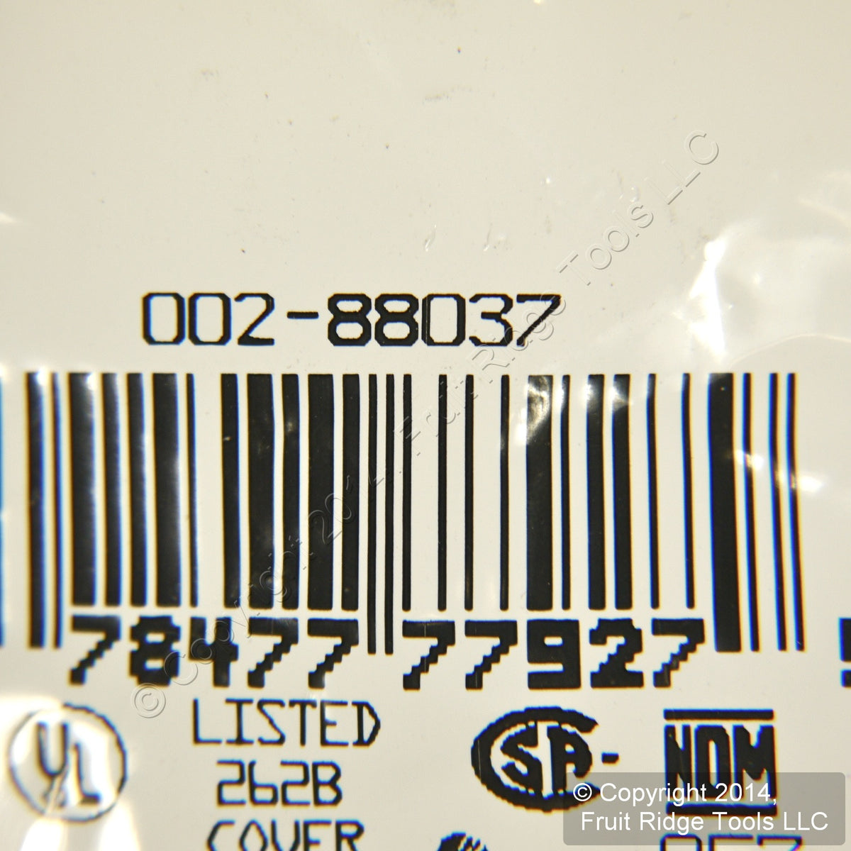 Leviton 88037 White 1-Gang Telephone .625" Cable Thermoset Wallplate Strap Mount