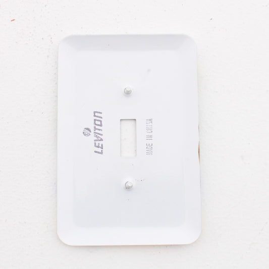 Leviton 89001-PLM Palm Tree 1-Gang Toggle Switch Metal Oversize Wallplate Cover