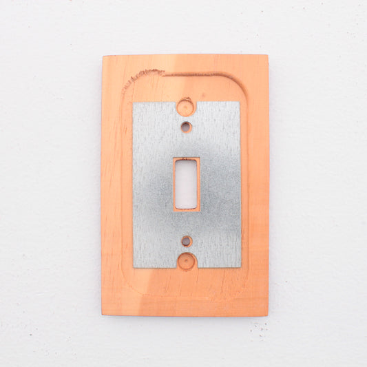 Leviton 89201-CHR Cherry 1-Gang Toggle Switch Wooden Oversize Wallplate Cover