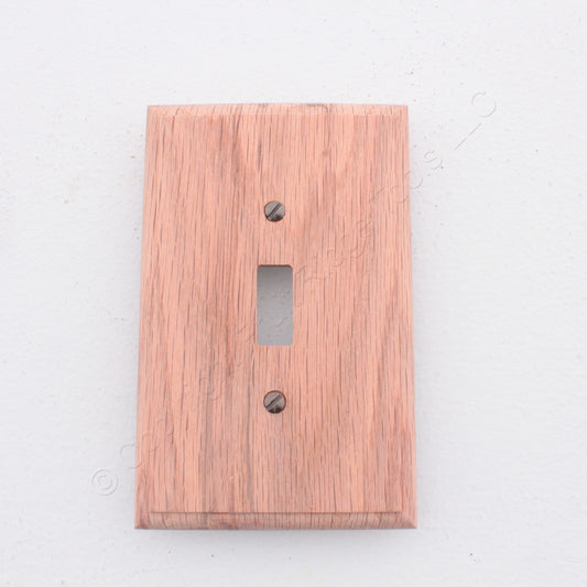 Leviton 89201-UNF Unfinished Wood 1-Gang Toggle Switch Covers Wallplate 10-Pack