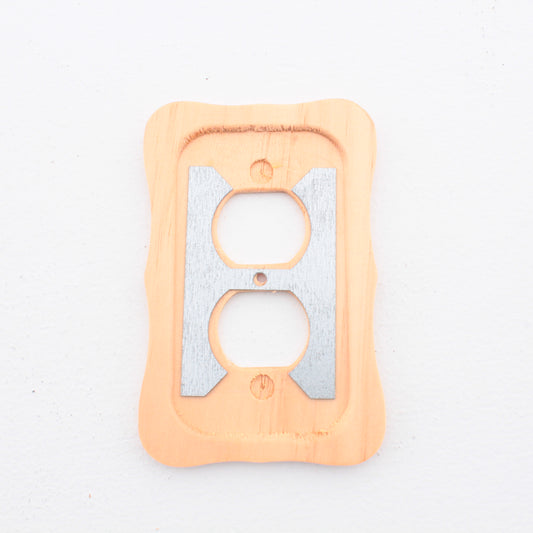 Leviton Solid Pine Wood 1Gang Receptacle Wallplate Duplex Outlet Cover 89203-CVP