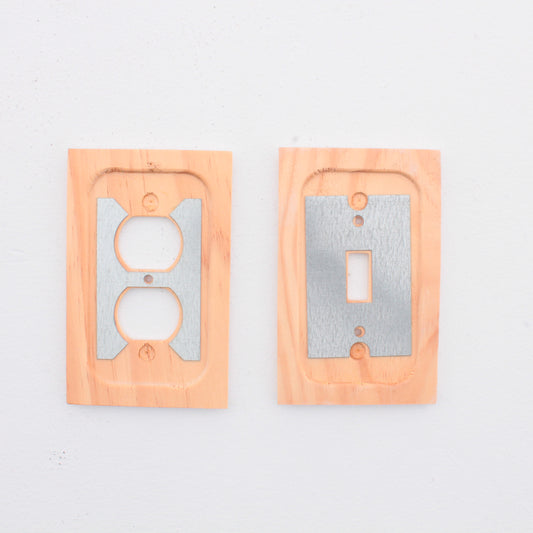 Leviton 89203-WWP 89201-WWP Whitewashed Pine 1-Gang Toggle Wood Oversize Covers