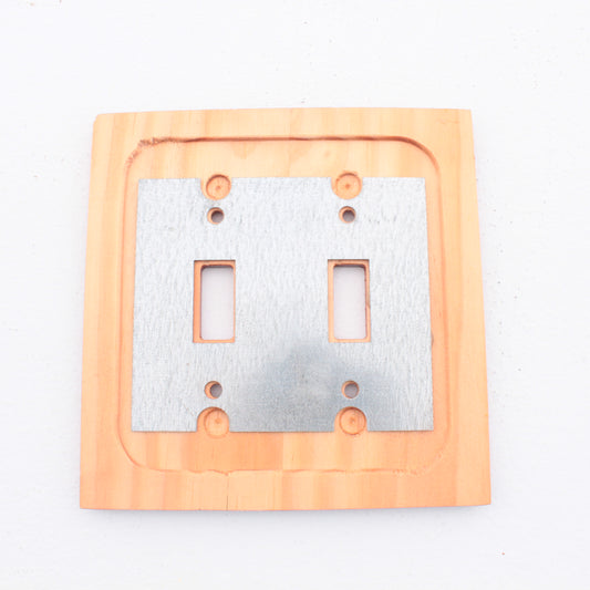Leviton 89209-CHR Cherry 2-Gang Wooden Toggle Switch Oversize Wallplate Cover