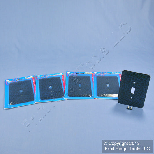 Leviton 89301-BLL Navy Leather 1-Gang Toggle Metal Oversize Wallplate Cover 5pcs