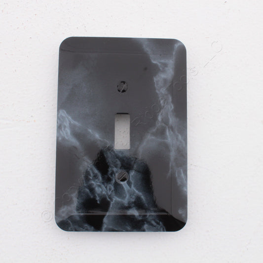 Leviton 89301-BML Black Marble 1-Gang Toggle Metal Oversize Wallplate Cover 5pcs