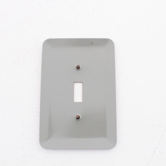 Leviton 89301-BRL Tan Leather 1-Gang Toggle Switch Metal Oversize Wallplate