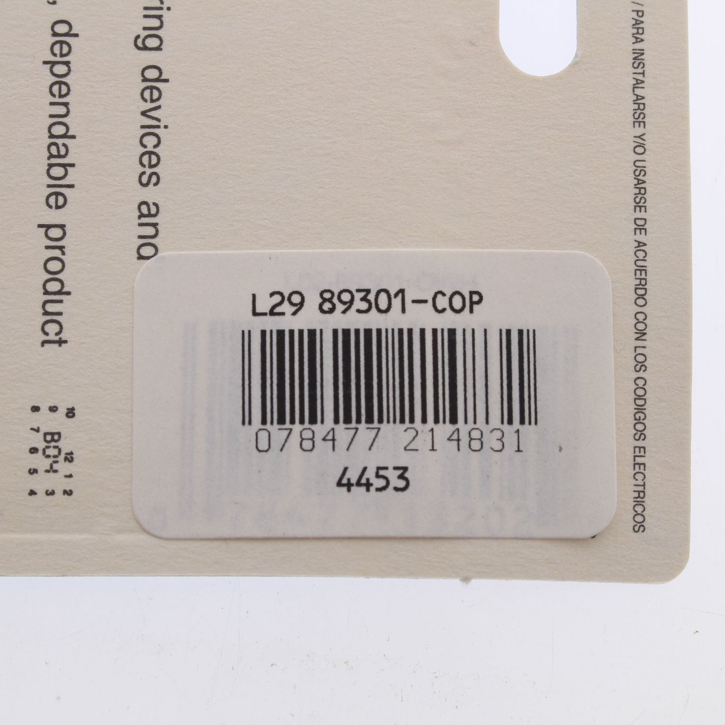 Leviton 89301-COP Copper Oversize 1-Gang Toggle Switch Wallplate Jumbo Cover