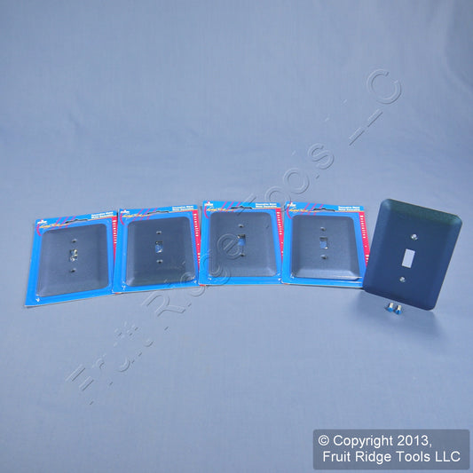 Leviton 89301-MBL Metallic Blue 1-Gang Toggle Metal Oversize Wallplate Cover 5pc