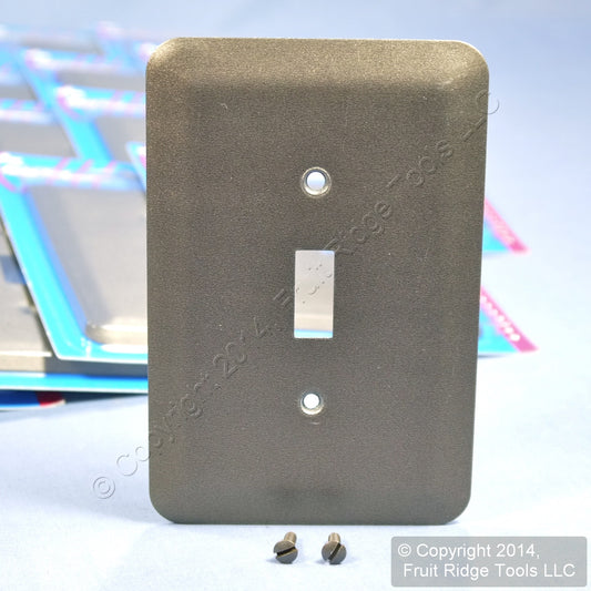 Leviton 89301-MBR Metallic Brown 1-Gang Toggle Metal Oversize Wallplates 50pcs