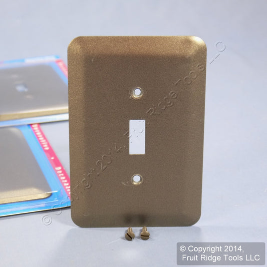 Leviton 89301-MBR Metallic Bronze 2G Switch Toggle Oversize Wallplates 10-Pack